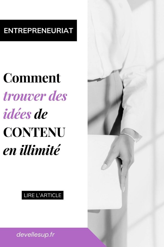 PIN trouver idées de contenu