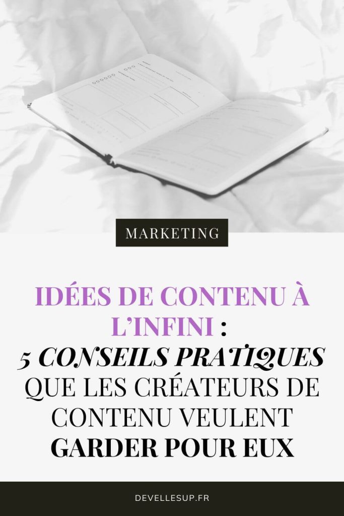 PIN trouver idées de contenu